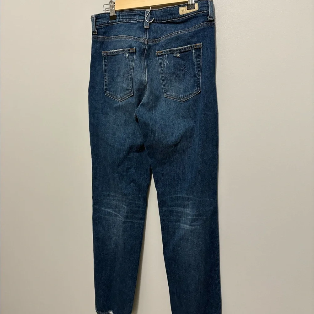 AG Denim Saige High Waist Distressed Straight Leg Jeans - Picture 2 of 6